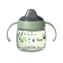 Неразливаща се чаша с мек накрайник и с дръжки Tommee Tippee SuperStar Weaning Sippee, с антибактериално покритие Bacshield, 190 мл, 4м+