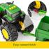 Monster Treads Трактор с Чудовищни гуми с Ремарке JOHN DEERE Monster Treads Трактор с Чудовищни гуми с Ремарке JOHN DEERE