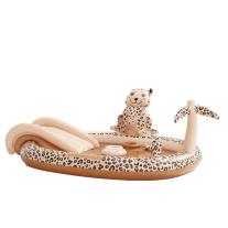 Голям басейн с пързалка Swim Essentials "Beige Leopard"