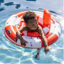 Пояс ⌀69 см. за бебета 0-1 години Swim Essentials "Red-white Whale Life Boy"