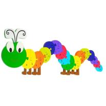 Голям Дървен Пъзел Гъсеница Orange Tree Toys