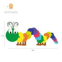 Голям Дървен Пъзел Гъсеница Orange Tree Toys
