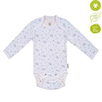Bio Baby Бебешко боди с дълъг ръкав от 100% органичен памук