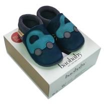 Бебешки кожени пантофки BaoBaby Buggy navy