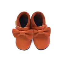 Бебешки кожени пантофки BaoBaby Pirouette hazelnut