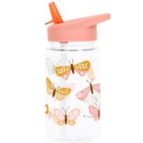 Бутилка със сламка 450 мл A little lovely company Butterflies