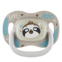Силиконова симетрична залъгалка Canpol babies, EXOTIC 0-6м, ленивец