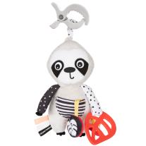Сензорна мека играчка с дрънкалка и клипс Canpol babies, BabiesBoo SLOTH