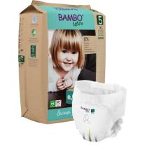 Eко пелени за еднократна употреба, тип тренировъчни / преходни гащи Bambo Nature Pants, размер 5, XL, 12-18кг., 19 броя, хартиена опаковка
