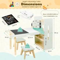 Детска Активна Маса 3 в 1 GINGER HOME със 2 Столчета