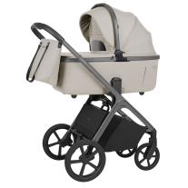 Бебешка количка 2в1 CARRELLO Vector със сгъваем кош за новородено Zephyr Beige