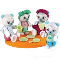 Комплект дървени фигури, Hape, Семейство полярни мечки, 10 части