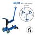 Детска тротинетка 4в1 Globber Go Up Sporty Lights 360° Navy Blue