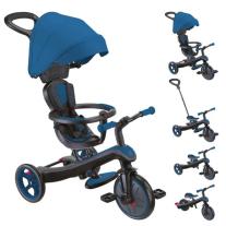 Детска триколка с родителски контрол и сенник 4в1 Globber Explorer Trike кралско син