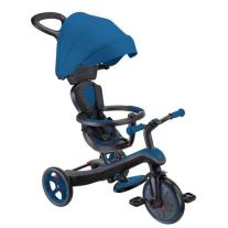 Детска триколка с родителски контрол и сенник 4в1 Globber Explorer Trike кралско син