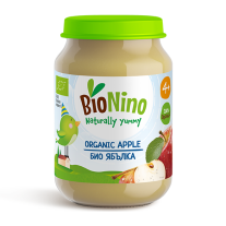 Био плодово пюре BioNino - Ябълки, 4 м+, 190 g