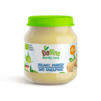 Био зеленчуково пюре BioNino - Пащърнак, 4 м+, 120 g