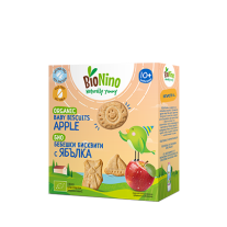 Био бебешки бисквити BioNino - С ябълка, 10 м+, 100 g
