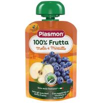 Плодова закуска Plasmon - Ябълка с боровинка, 100 g