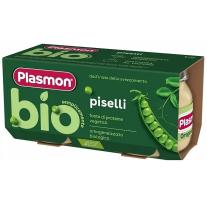 Био зеленчуково пюре Plasmon - Грах, 6 м+, 2 х 80 g