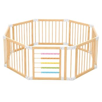 Детска дървена кошара за игра GINGER HOME (8 панела)