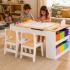 Детска дървена маса 3 в 1 GINGER HOME с 2 столчета