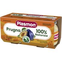 Плодово пюре Plasmon - Със слива, 6м+, 2 х 80 g