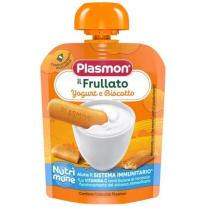Плодова закуска Plasmon Nutri-Mune - Йогурт и бишкоти, 8 м+, 85 g