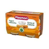 Плодово пюре Plasmon - Йогурт с бишкоти, 2 х 104 g
