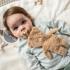 Меко мече за гушкане Nattou beige TEDDY с връзка за биберон