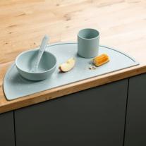Силиконов комплект за хранене 4 части Nattou green blue