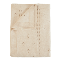 Плетено бебешко одеяло Bibs Pointelle Ivory
