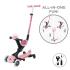 Детска тротинетка 5в1 Globber Go Up Deluxe Lights 360° Pastel Pink 