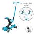 Детска тротинетка 5в1 Globber Go Up Deluxe Lights 360° Aqua