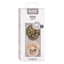 Залъгалки Bibs Boheme, Dark Oak/Blush, 0-6 м