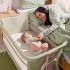 Бебешко сгъваемо легло Tutti Bambini CoZee® Zen Bedside Crib - Eucalyptus
