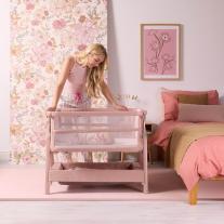 Бебешко сгъваемо легло Tutti Bambini CoZee® Zen Bedside Crib - Blush