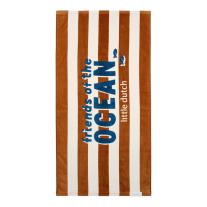 Детска плажна кърпа Little Duch Ocean World Brown Stripe 60х120 cm