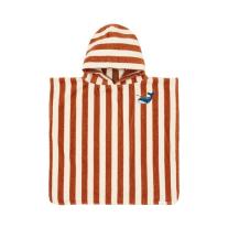 Детско плажно пончо Little Duch Ocean World Brown Stripe