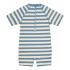 Детски цял бански костюм с къс ръкав Ocean Blue Stripes 74-80