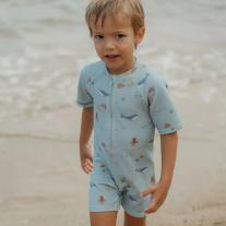 Детски Цял Бански Костюм Little Dutch с Къс Ръкав Ocean Friends 62-68