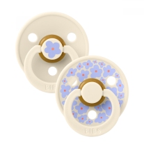 Залъгалки Bibs Studio Colour Jasmine, Ivory Mix, 0-6 м, 2 броя