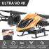 Сгъваем дрон Crazon с ULTRA HD 4K камера, светлинни ефекти и WiFi управление, оранжев цвят