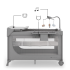 Сгъваема бебешка кошара Kinderkraft LEODY UP GREY