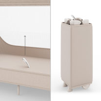 Сгъваема бебешка кошара Kinderkraft LEODY UP BEIGE