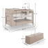 Сгъваема бебешка кошара Kinderkraft LEODY UP BEIGE