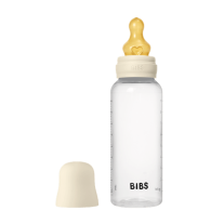 Бебешка бутилка РР с аксесоари Bibs - Ivory, каучук, 270 ml