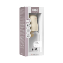 Бебешка бутилка РР с аксесоари Bibs - Ivory, каучук, 150 ml