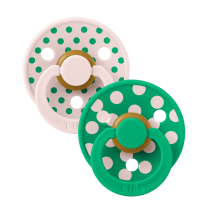 Биберони BIBS COLOUR Polka Petal/Cactus 2 бр. 6-18 месеца