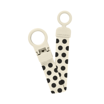 Клипс за Залъгалка BIBS Loop Polka Ivory Black
